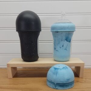 Boon Nursh 8oz Bottles- 1 Size 2 Nipple, 1 Sippy Top